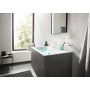 hansgrohe Finoris 3-Loch Waschtischarmatur 110 mit Push-Open Ablaufgarnitur