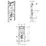 Geberit Duofix Element für Wand-WC, 112 cm, mit Sigma UP-Spülkasten 12 cm, für Geruchsabsaugung mit Abluft, Betätigung von vorne