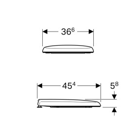 Siège de toilette Geberit Renova avec couvercle