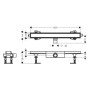 hansgrohe RainDrain Compact Komplettset Duschrinne 60 cm befliesbar für flache Installation