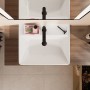 hansgrohe Xanuia Q Aufsatzwaschtisch geschliffen 600/480 mit Hahnloch und Überlauf