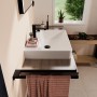 hansgrohe Xanuia Q Aufsatzwaschtisch geschliffen 600/480 mit Hahnloch und Überlauf
