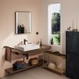 hansgrohe Xanuia Q Aufsatzwaschtisch geschliffen 600/480 mit Hahnloch und Überlauf