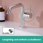 hansgrohe Tecturis S Einhebel-Waschtischarmatur 110 Fine CoolStart wassersparend+ mit Push-Open Ablaufgarnitur