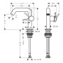 hansgrohe Tecturis S Einhebel-Waschtischarmatur 110 Fine CoolStart wassersparend+ mit Push-Open Ablaufgarnitur