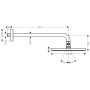 hansgrohe Raindance S Kopfbrause 240 1jet PowderRain mit Brausearm