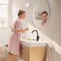 hansgrohe Rebris S Einhebel-Waschtischarmatur 210 mit Schwenkauslauf und Zugstangen-Ablaufgarnitur