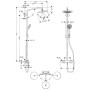 hansgrohe Croma 220 Showerpipe mit Brausearm 40 cm, schwenkbar