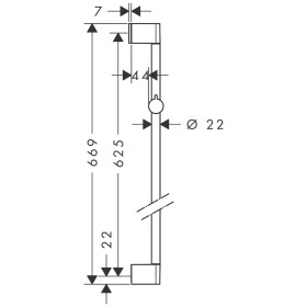 hansgrohe Unica Croma Brausestange 65 cm