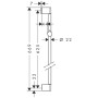 hansgrohe Unica Croma Brausestange 65 cm