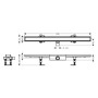 hansgrohe RainDrain Compact Komplettset Duschrinne 90 cm befliesbar für flache Installation