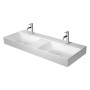 Duravit DuraSquare Doppelwaschtisch mit 2 Hahnlöchern, 120 x 47 cm