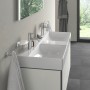 Duravit DuraSquare Doppelwaschtisch mit 2 Hahnlöchern, 120 x 47 cm