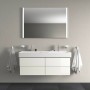 Duravit DuraSquare Doppelwaschtisch mit 2 Hahnlöchern, 120 x 47 cm