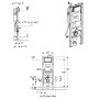 Geberit Duofix Element für Wand-WC, 112 cm, mit Sigma UP-Spülkasten 12 cm, barrierefrei, für Betätigung von vorne