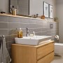 hansgrohe Rebris E Einhebel-Waschtischarmatur 110 CoolStart wassersparend+ mit Zugstangen-Ablaufgarnitur