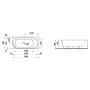 LAUFEN PRO Eck-Badewanne 180 x 80 cm Version rechts aus Marbond