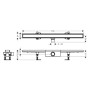 hansgrohe RainDrain Compact Komplettset Duschrinne 90 cm befliesbar für Standardinstallation