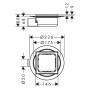 hansgrohe RainDrain Spot Komplettset Punktablauf, Abdeckung 15 x 15 cm