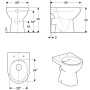 Geberit Renova Stand-WC-Tiefspüler, Abgang horizontal, Rimfree
