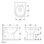Geberit Renova Stand-WC-Tiefspüler, Abgang horizontal, Rimfreeit Renova Stand-WC Tiefspüler ohne Spülrand