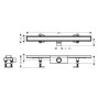 hansgrohe RainDrain Compact Komplettset Duschrinne 80 cm befliesbar für Standardinstallation