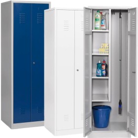 Wolfstahl Putzmittelschrank Stahl abschliessbar 60 x 50 x 180 cm
