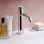 hansgrohe Tecturis S Einhebel-Waschtischarmatur 110 CoolStart wassersparend+ mit Zugstangen-Ablaufgarnitur
