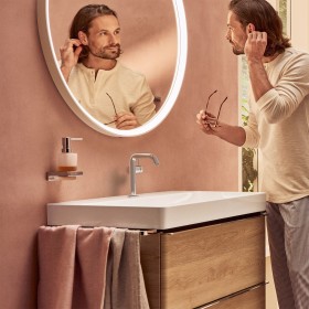 hansgrohe Tecturis S Einhebel-Waschtischarmatur 150 Fine CoolStart wassersparend+ mit Push-Open Ablaufgarnitur