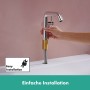 hansgrohe Tecturis S Einhebel-Waschtischarmatur 150 Fine CoolStart wassersparend+ mit Push-Open Ablaufgarnitur