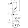 hansgrohe Croma Select E Vario Combi Set 90 cm