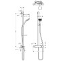 hansgrohe Croma Select S Multi SemiPipe mit Thermostatarmatur