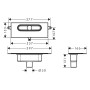 hansgrohe uBox universal Grundkörper für Duschrinnen, Ablaufgehäuse für vertikale Installation