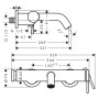 hansgrohe Tecturis S Einhebel-Wannenarmatur Aufputz