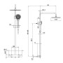 Villeroy & Boch Verve Showers Duschsystem mit drei Funktionen für Wandmontage