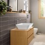 hansgrohe Rebris E Einhebel-Waschtischarmatur 240 CoolStart wassersparend+ für Waschschüsseln mit Zugstangen-Ablaufgarnitur