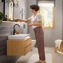 hansgrohe Rebris E Einhebel-Waschtischarmatur 210 mit Schwenkauslauf und Zugstangen-Ablaufgarnitur