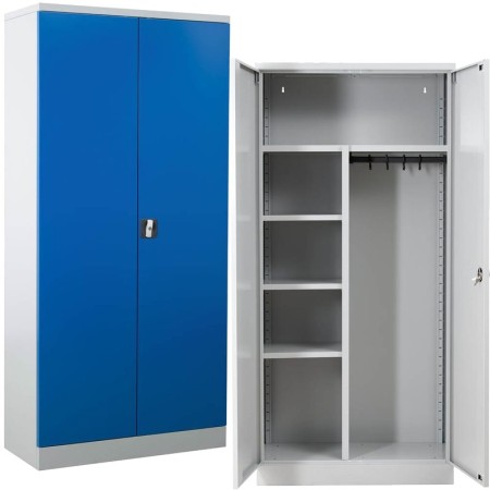 Wolfstahl Putzmittelschrank Stahl abschliessbar 80 x 38 x 180 cm