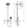 hansgrohe Pulsify S Showerpipe 260 2 Strahlarten, mit Shower Tablet Select 400