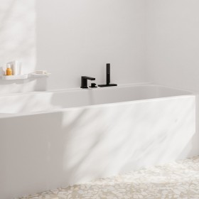 hansgrohe Tecturis E 3-Loch Einhebel-Wannenrandarmatur mit Schlauchbox (sBox)