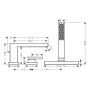 hansgrohe Tecturis E 3-Loch Einhebel-Wannenrandarmatur mit Schlauchbox (sBox)