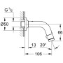 GROHE Universal Waschtisch-Wandauslaufventil
