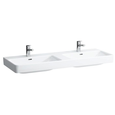 LAUFEN PRO S Doppelwaschtisch 130 cm unterbaufähig, mit Hahnloch