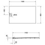 Duravit Stonetto Duschwanne Rechteck 140 x 90 cm