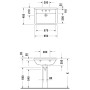 Duravit Starck 3 Waschtisch 65 cm mit 1 Hahnloch