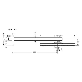 hansgrohe Raindance E Kopfbrause 300 1jet mit Brausearm