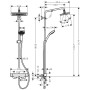 hansgrohe Croma E Showerpipe 280 1jet P mit Thermostat, EcoSmart