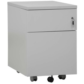 Chariot à roulettes en acier Wolfstahl 2 tiroirs verrouillables 40 x 60 x 62 cm