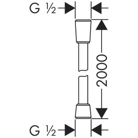 Tubo doccia hansgrohe Isiflex 200 cm