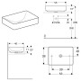 Geberit VariForm Aufsatzwaschtisch 55 x 40 cm, rechteckig